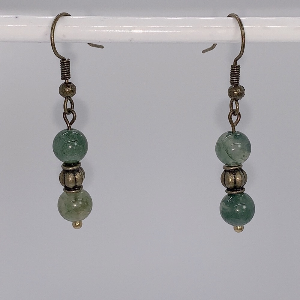 21123 ⭐️Moss Agate Earrings⭐️ - Picture 2 of 5